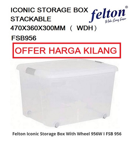 TRANSPARENT STORAGE BOX 40L FSB 956 TRANSPARENT STORAGE BOX 40L FSB 956