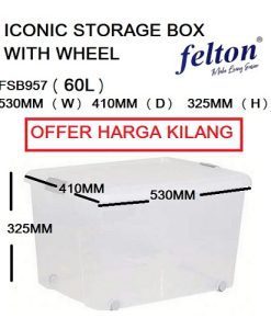 TRANSPARENT STORAGE BOX 60L FSB 957