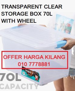 TRANSPARENT STORAGE BOX 70L FSB 958