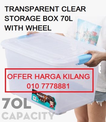TRANSPARENT STORAGE BOX 70L FSB 958
