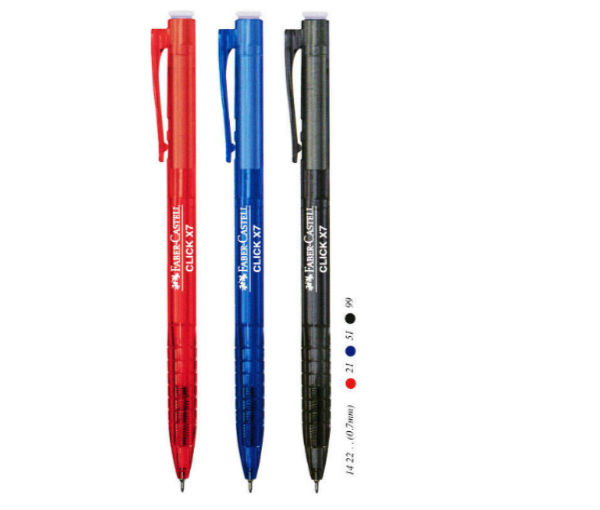 Faber-Castell CX7 Blue Black Red Ink pack Ball point pen 0.7mm