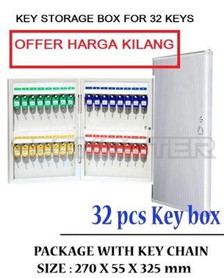 KEY STORAGE BOX FOR 32 KEYS