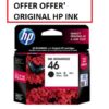 HP 46 Black Ink Cartridge CZ637AA