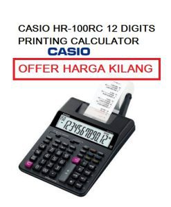 CASIO HR-100RC PRINTING CALCULATOR 12 DIGITS