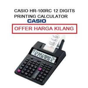 CASIO HR-100RC PRINTING CALCULATOR 12 DIGITS