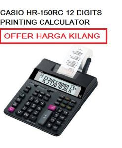 CASIO HR-150RC 12 DIGITS PRINTING CALCULATOR