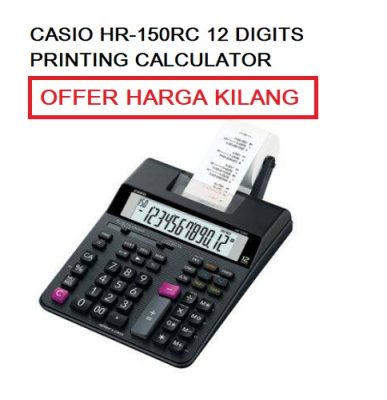 CASIO HR-150RC 12 DIGITS PRINTING CALCULATOR