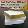 GOLD EDGE INVITATION CARD 5" X 7"