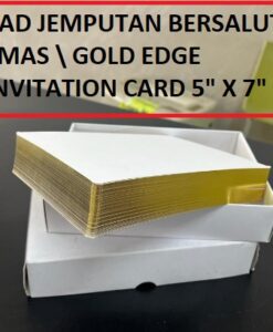 GOLD EDGE INVITATION CARD 5" X 7"