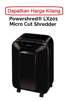 FELLOWES LX201 MICRO CUT PAPER SHREDDER