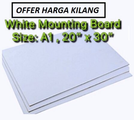 A1 WHITE MOUNTING BOARD 20" X 30"