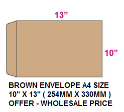 BROWN ENVELOPE A4 SIZE 10" X 13"