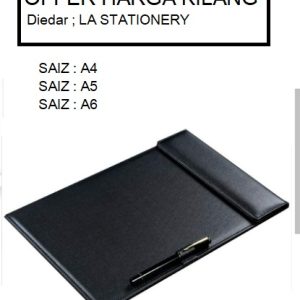 PU LEATHER MAGNETIC CLIP BOARD WITH PEN HOLDER