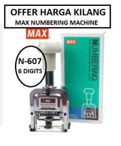 MAX NUMBERING MACHINE N-607 6 DIGITS