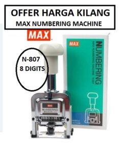 MAX NUMBERING MACHINE N-807