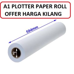 A1 PLOTTER PAPER ROLL 594MM X 50M X 2"