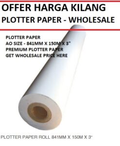 AO PLOTTER PAPER ROLL 841MM X 150M X 3
