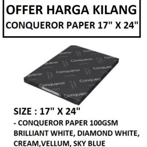 CONQUEROR PAPER 100GSM 17" X 24"
