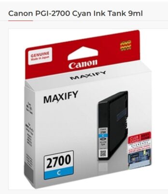 Canon PGI-2700 Cyan Ink 9ml