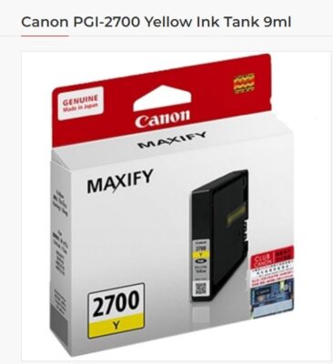Canon PGI-2700 Yellow Ink 9ml