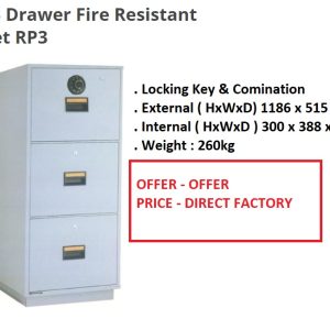 LION 3 DRAWER FIRE RESISTANT CABINET RP3