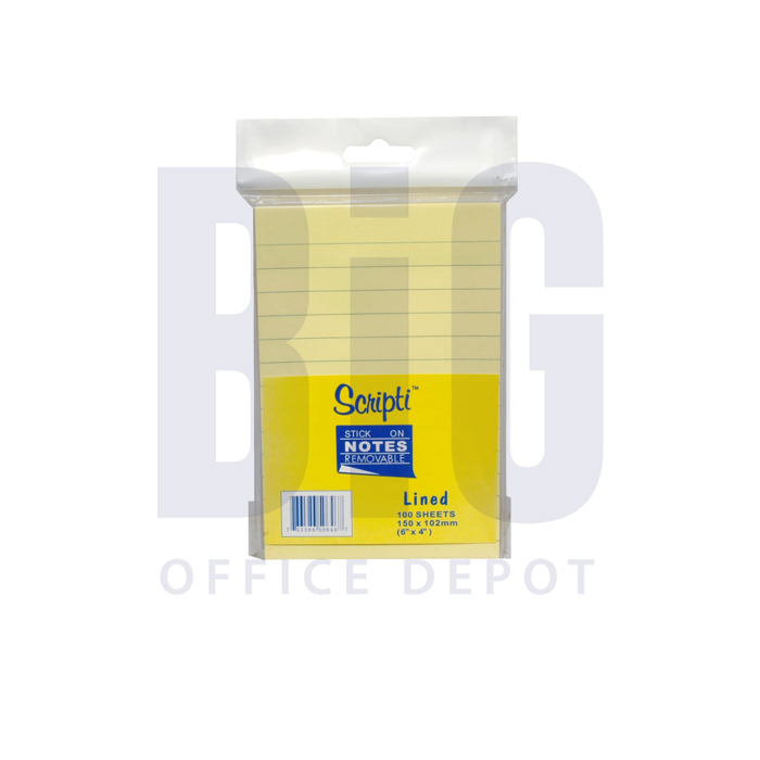 SCRIPTI STICK 150 X 102 MM LINED