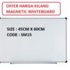 MAGNETIC WHITEBOARD 45CM X 60CM