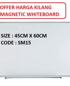 MAGNETIC WHITEBOARD 45CM X 60CM