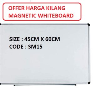 MAGNETIC WHITEBOARD 45CM X 60CM