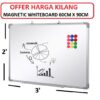 MAGNETIC WHITEBOARD 60CM X 90CM