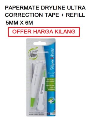 PAPERMATE DRYLINE ULTRA CORRECTION TAPE WITH REFILL
