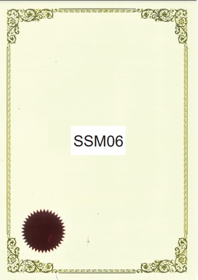 CERTIFICATE CARD WITH RED SEAL - SSM06 CERTIFICATE CARD WITH RED SEAL - SSM06