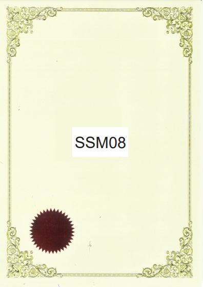 CERTIFICATE CARD WITH RED SEAL - SSM08 CERTIFICATE CARD WITH RED SEAL - SSM08