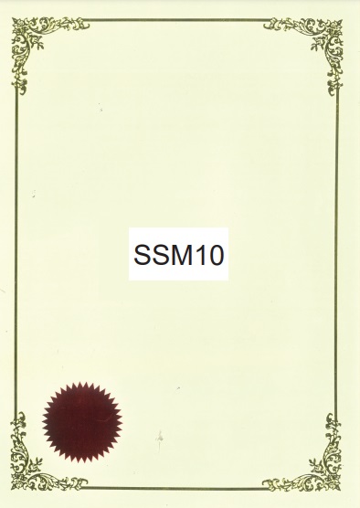 CERTIFICATE CARD WITH RED SEAL - SSM10 CERTIFICATE CARD WITH RED SEAL - SSM10