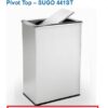STAINLESS STEEL RECTANGULAR BIN WITH PIVOT TOP SUGO 441