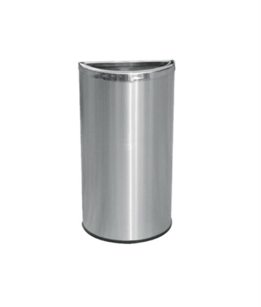 Stainless Steel Semi Round Waste Bin With Open Top – SUGO 203TO