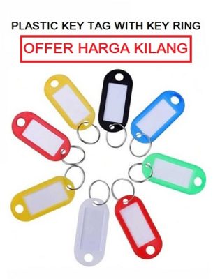 PLASTIC KEY TAG WITH KEY CHAIN 