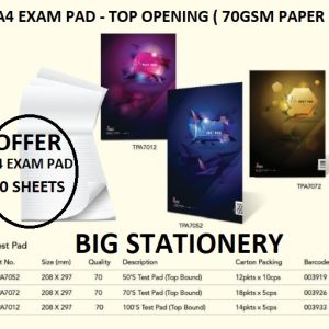 A4 TEST PAD 70GSM 70’S TPA7072