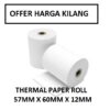 THERMAL PAPER ROLL 57MM X 60MM X 12MM