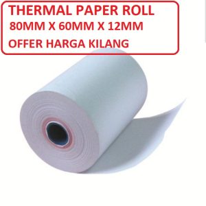 THERMAL PAPER ROLL 80MM X 60MM X 12MM