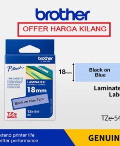 BROTHER TAPE 18MM TZE-541 BLACK ON BLUE