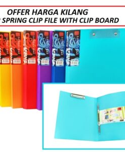 PP PLASTIC SPRING CLIP FILE with clip board
