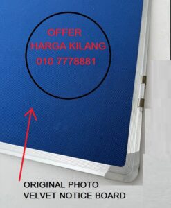 VELVET NOTICE BOARD 90CM X 120CM