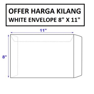 WHITE ENVELOPE 8" X 11"
