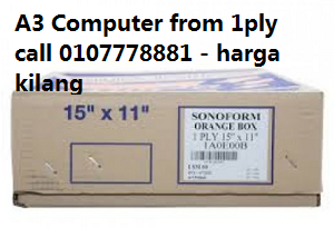 A3 COMPUTER FORM 1PLY 11" X 15" 1000FANS/BOX - Big Stationery